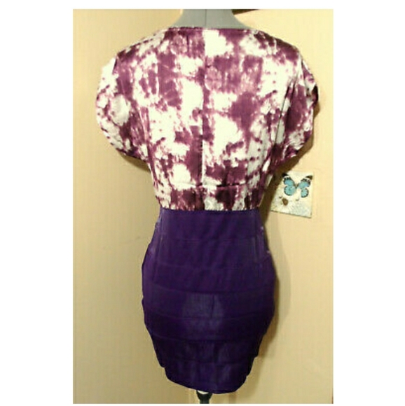 New WOW COUTURE Bandage Dress SM Plum Purple bodycon bandage style - Picture 5 of 5